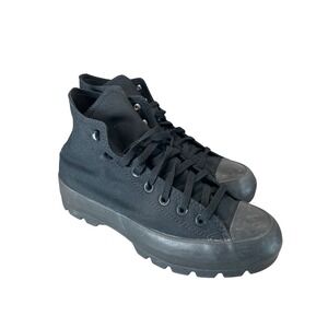 Converse Chuck Taylor All Star Lugged High Top Black Sneakers 569891C Womens 9.5